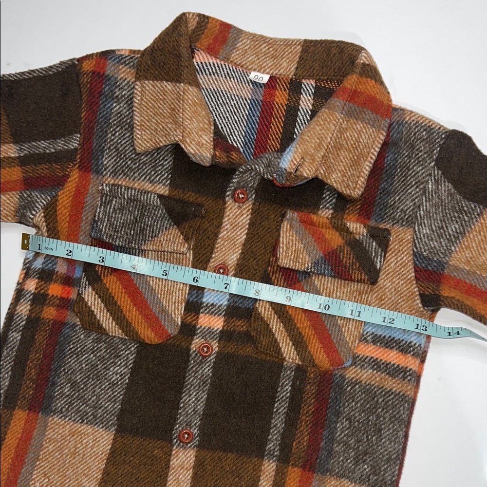 Temu Kids Plaid Jacket Kids size 90 - Picture 5 of 7